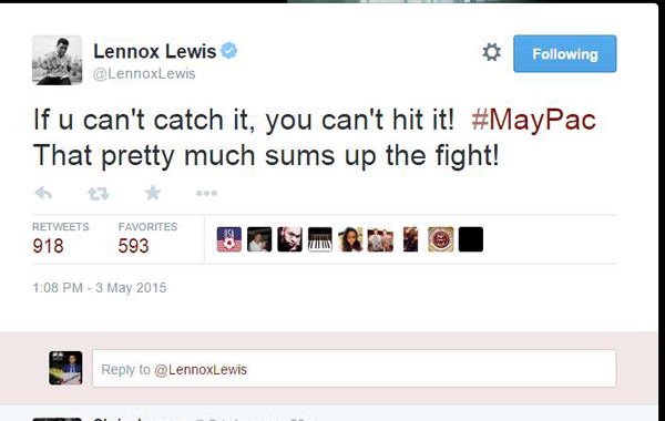 mula sa official Twitter page ni Lennox Lewis